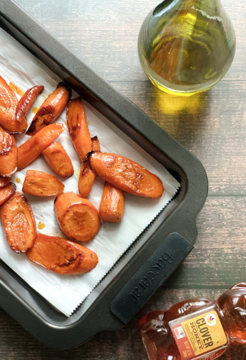 Image showing finished recipe of hot honey glazed carrots