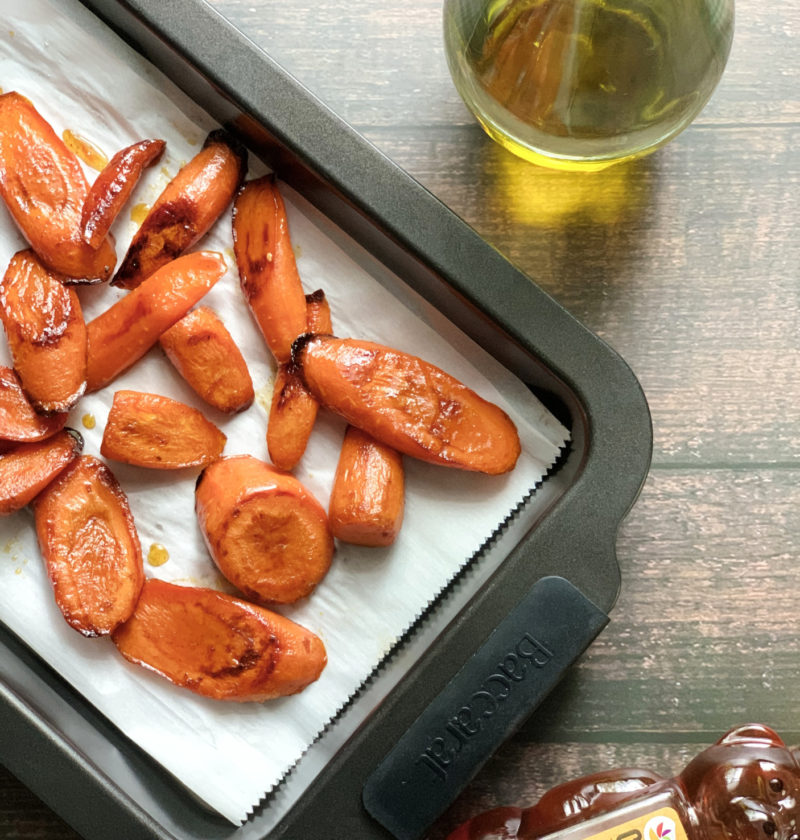 Image showing finished recipe of hot honey glazed carrots